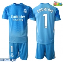 Real Madrid Thibaut Courtois #1 Keeper Hjemmedraktsett Barn 2025-26 Kortermet (+ Korte bukser)